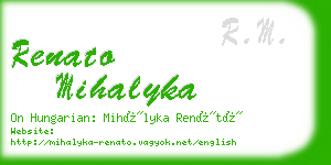 renato mihalyka business card